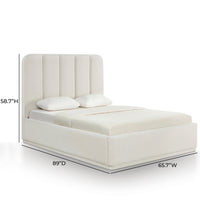 Penelope Cream Chenille Bed (2 Sizes Available)