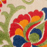 Annitra Indoor/Outdoor  Multicolor Summer Blosoms Area Rug - Elegance Collection