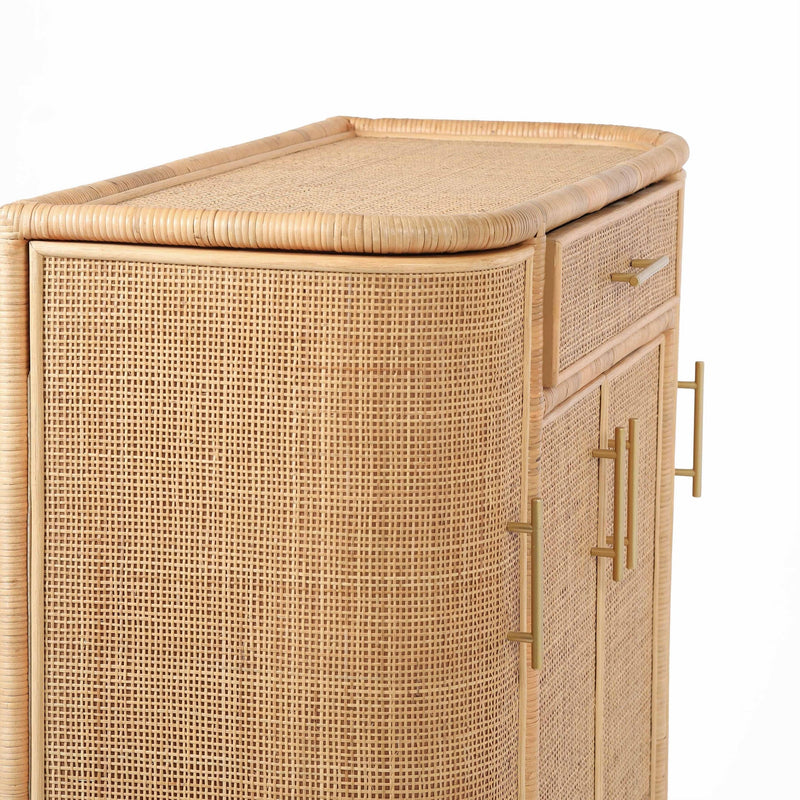 Elara Natural Rattan Bar Cabinet