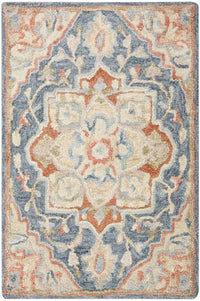 Goldie Blue Ivory Wool Persian Style Area Rug