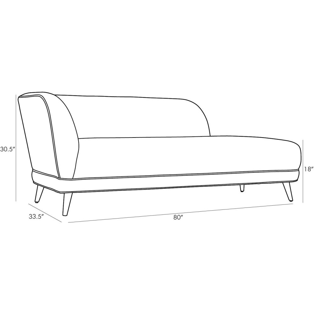 Carla 80"Stone Bouclé Chaise