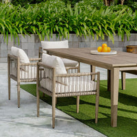 Clara White & Grey Outdoor Dining Chair