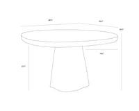 Celica 55" Matte Black Concrete Indoor/Outdoor Dining Table
