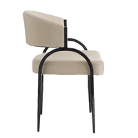 Zelise Natural Linen Dining Chair