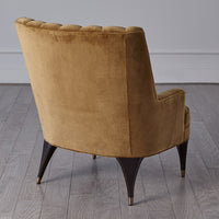 Channel Toast Velvet Accent Chair