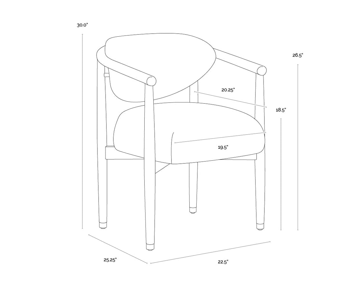 Sigrid Oatmeal Upholstered Oak Dining Chair