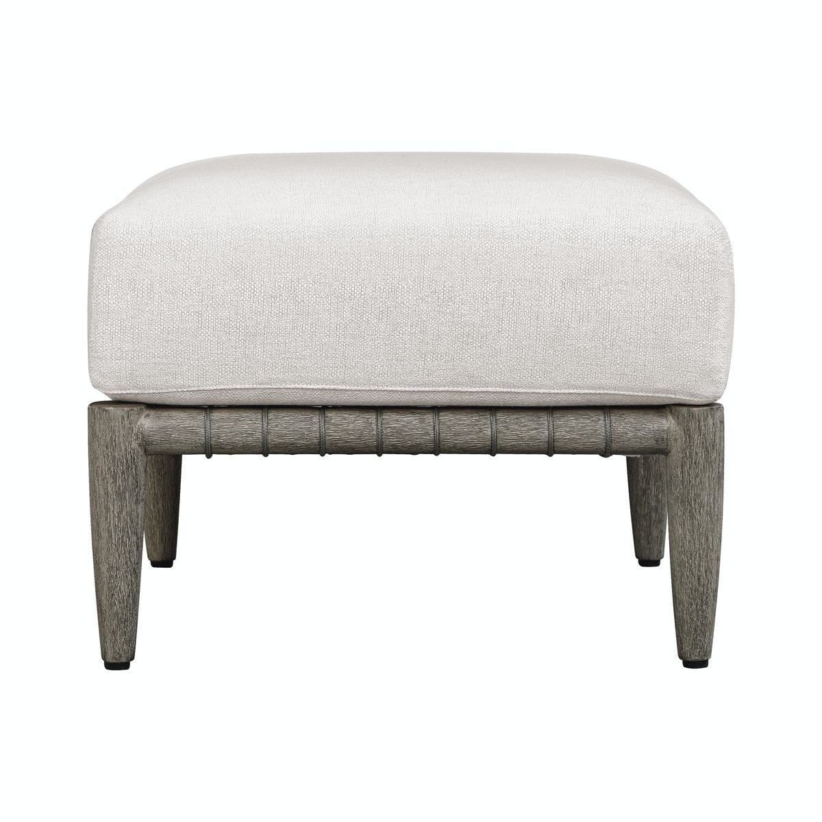 Clara White & Grey Outdoor Ottoman