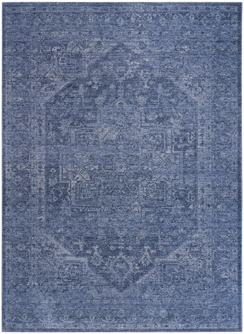 Lucienne Blue Medallion Area Rug