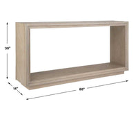 Twylight 60" Retangular Oak Console Table