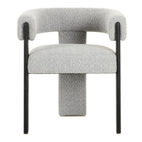 Braxton Modern Light Grey Fabric & Black Dining Chair