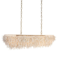 Cabo 57" Ivory Coco Shell Linear Chandelier