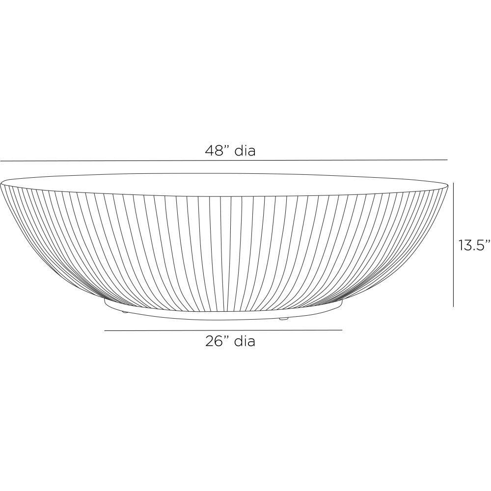 Etta 48" Ivory Outdoor Coffee Table