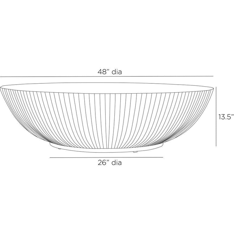 Etta 48" Ivory Outdoor Coffee Table