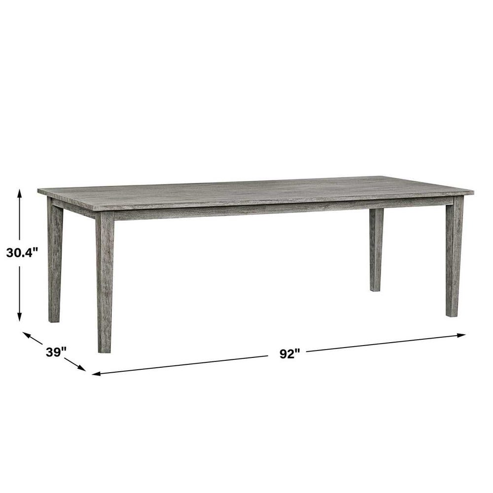 Clara 92" Grey Indoor-Outdoor Dining Table