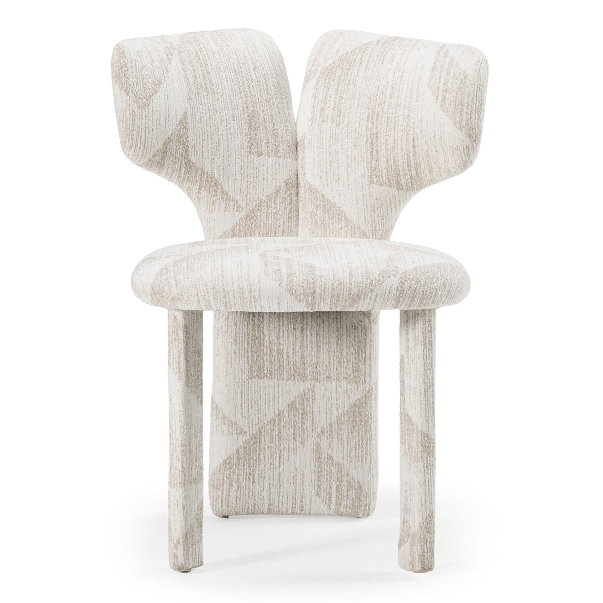 Ivy Modern Beige Pattern Fabric Dining Chair (Set of 2)