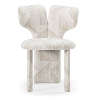 Ivy Modern Beige Pattern Fabric Dining Chair (Set of 2)