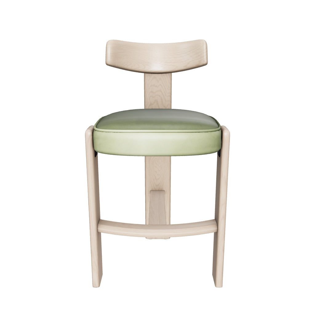 Horton Rustic Oak & Forest Green Bar Stool
