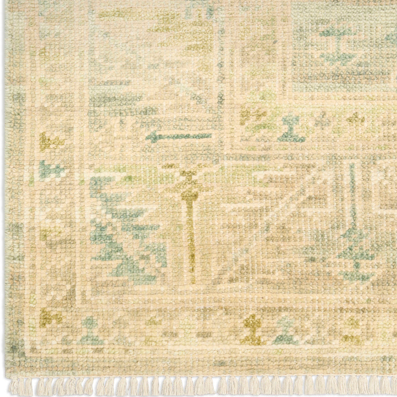 Giselle Green Wool Multicolor Area Rug