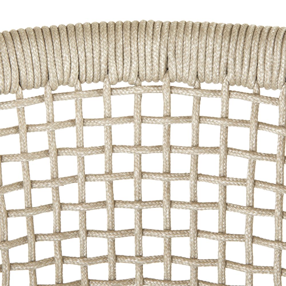 Enzo Buff Plain Weave Outdoor Bar Stool