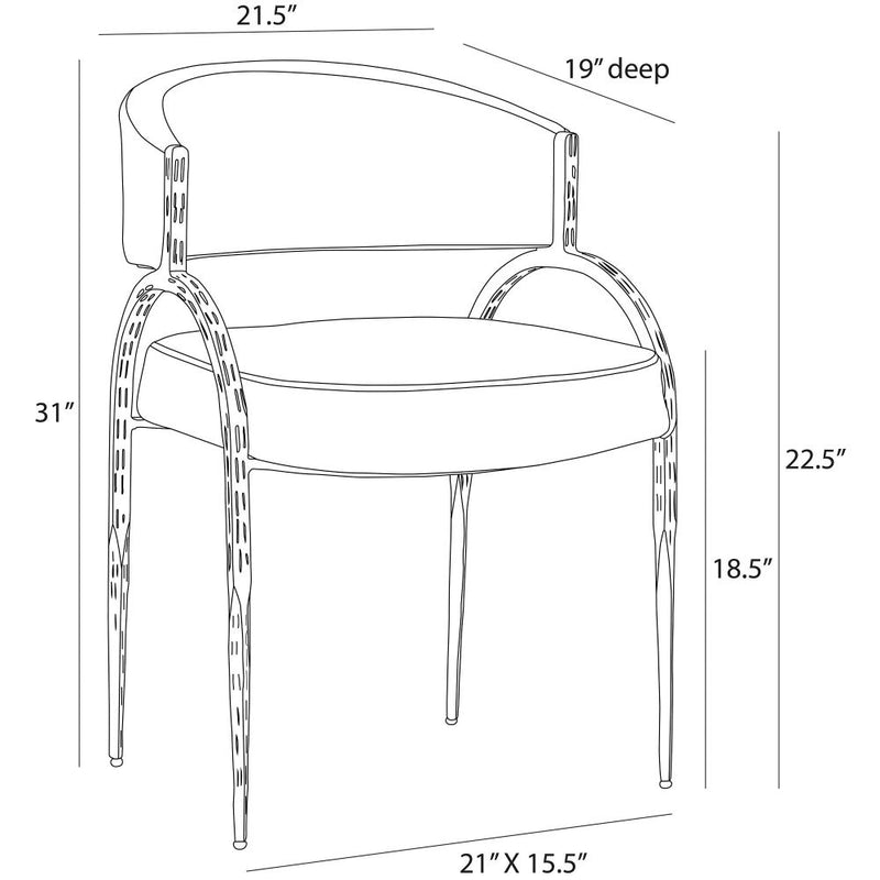 Zelise Midnight Grey Dining Chair