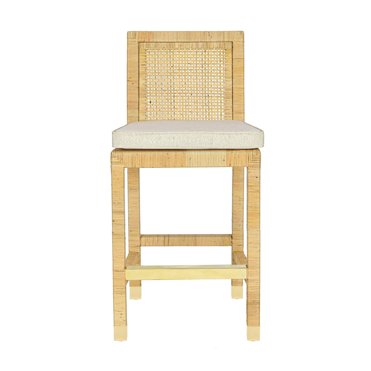 Eden Cream Contract Grade Linen Counter Chair
