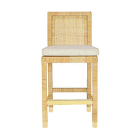 Eden Cream Contract Grade Linen Counter Chair