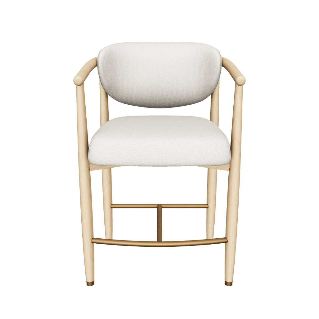 Sigrid Oatmeal Upholstered Oak Counter Stool