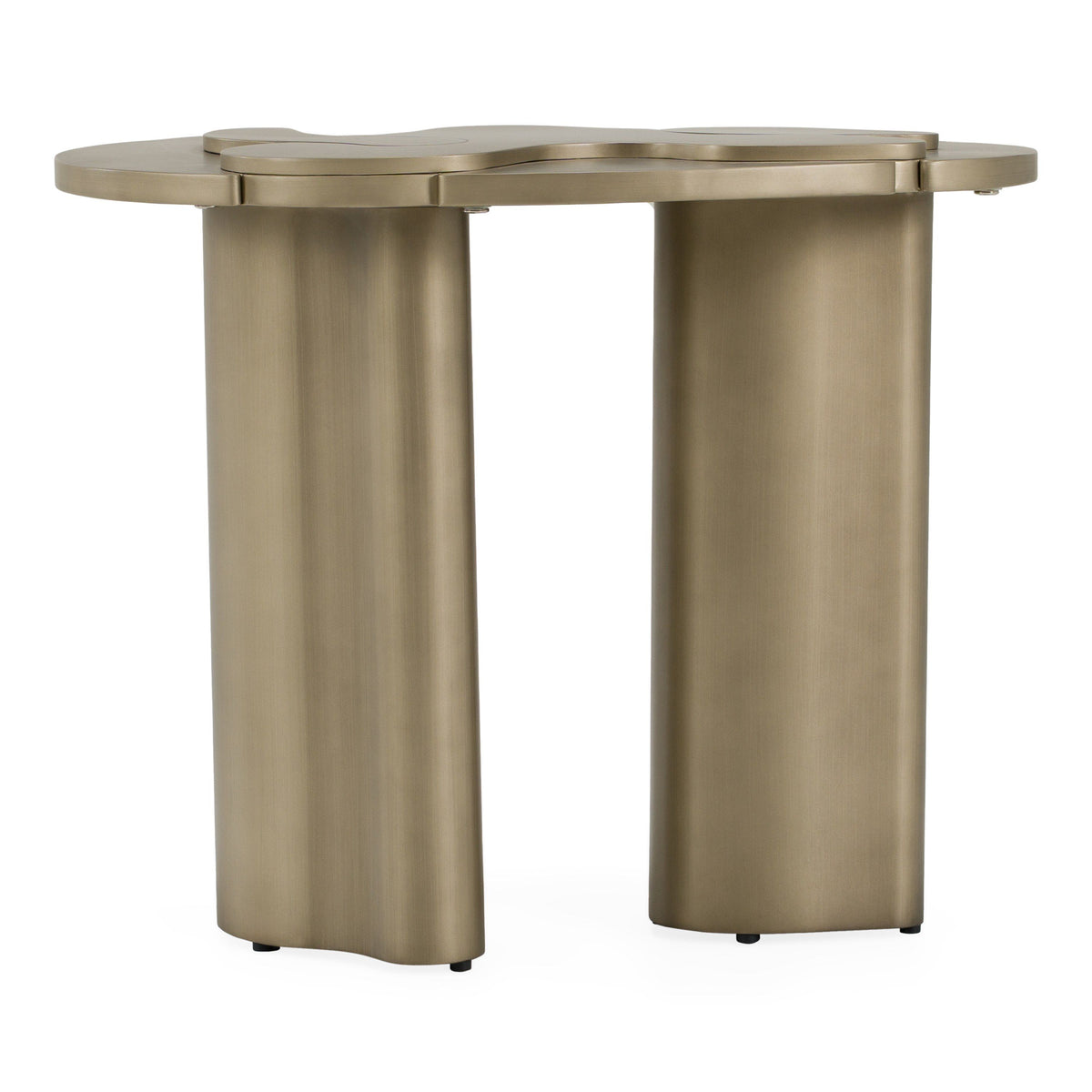Meline Modern Antique Brass Nesting Coffee Table Set