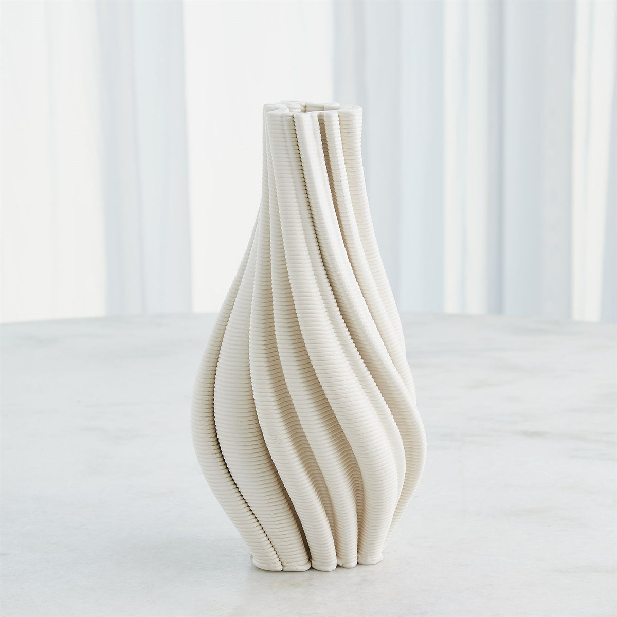 Twist White Matte Vase (2 Sizes Available)