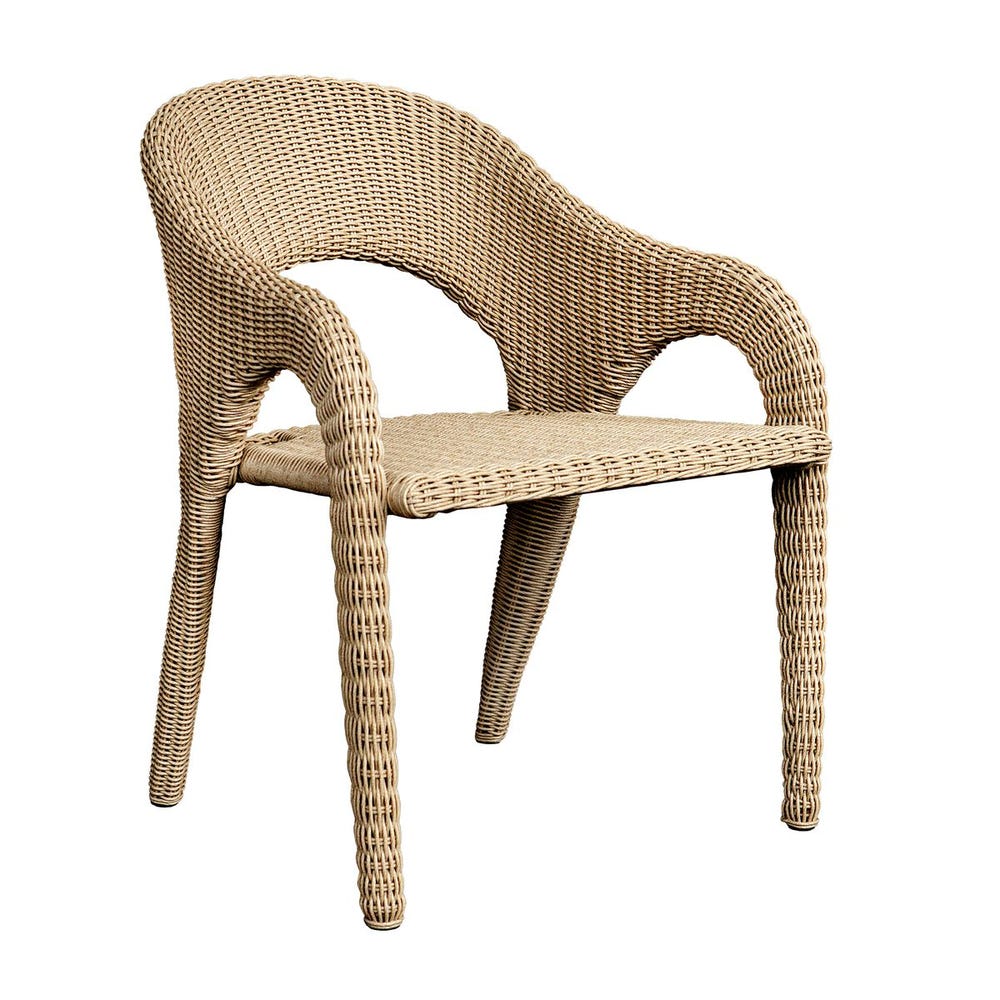 Avenue White All Weather Outdoor Dining Arm Chair