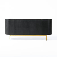 Anita Modern Black Oak & Gold Buffet