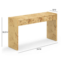 Ada 54" Natural Burl Console Table