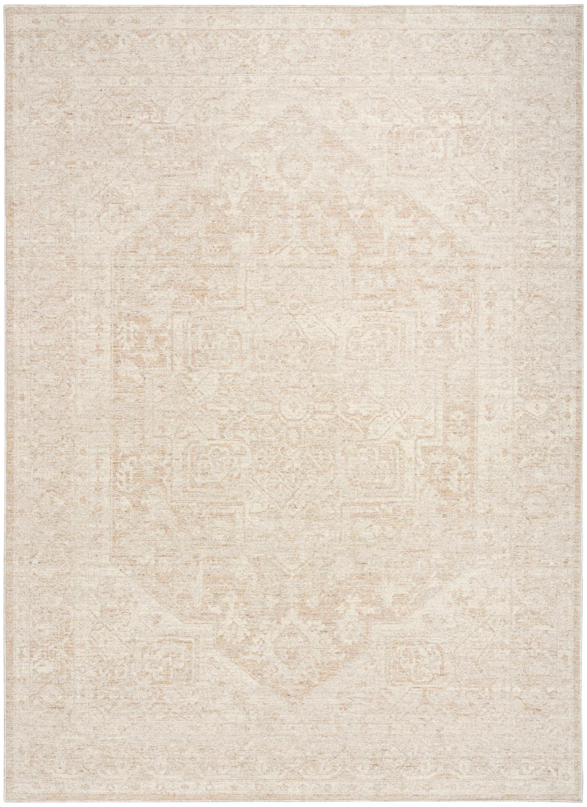Lucienne Beige Medallion Area Rug