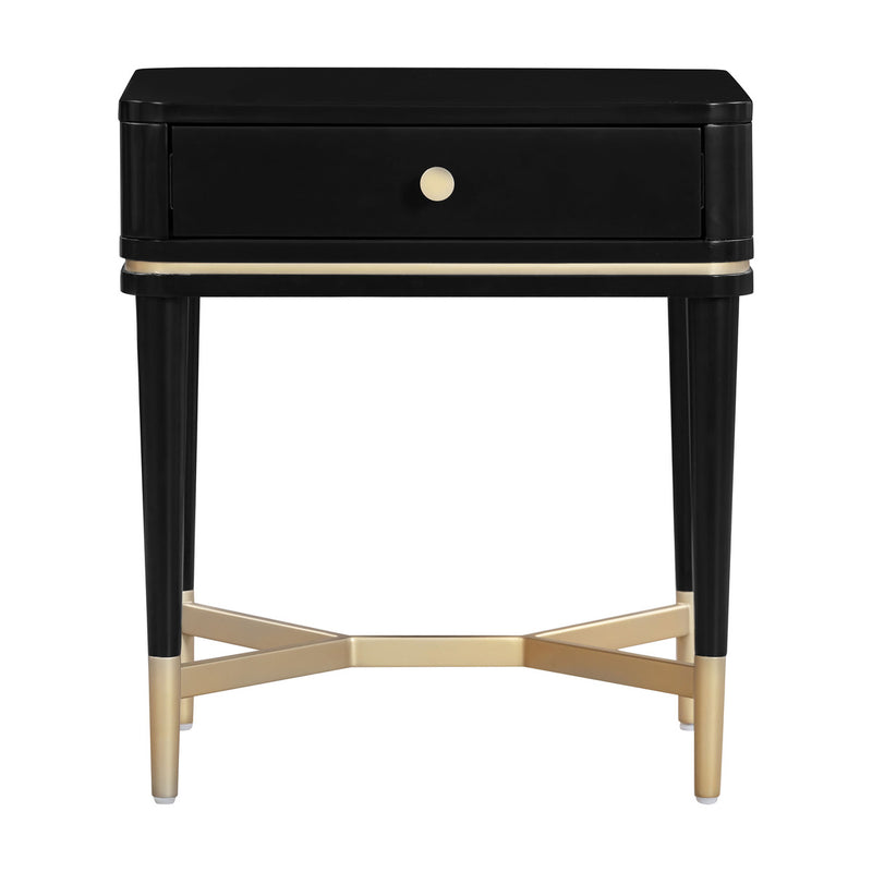 Kace Black Nightstand - Luxury Living Collection