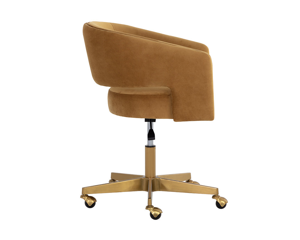 Claren Modern Gold Sky & Gold Desk Chair