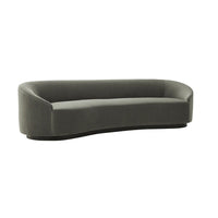 Emilee 108" Sharkskin Velvet Grey Ash Sofa