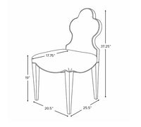 Fischer Light Blue Performance Linen Dining Chair