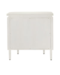 Fleur 28" White & Gold 2 Drawer Nightstand