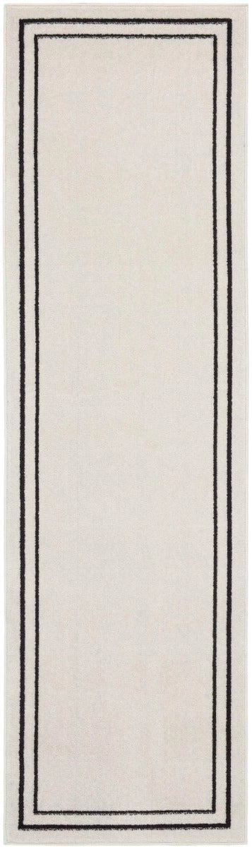 Ainslee Indoor/Outdoor Ivory & Black Area Rug - Elegance Collection