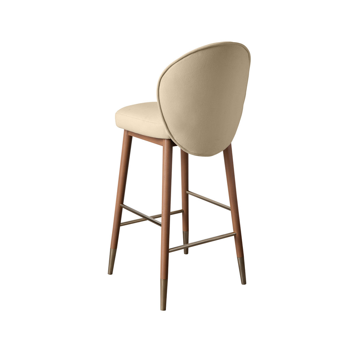 Elouise Cream Velvet Bar Stool - Luxury Living Collection