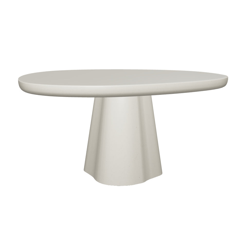 Celica 55" Sand Beige Concrete Indoor Outdoor Dining Table