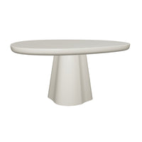 Celica 55" Sand Beige Concrete Indoor Outdoor Dining Table