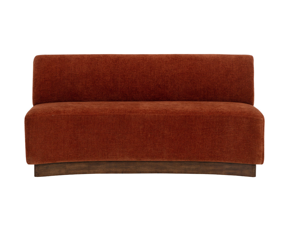 Cinder 66.75" Opera Spice Upholstered Dining Banquette
