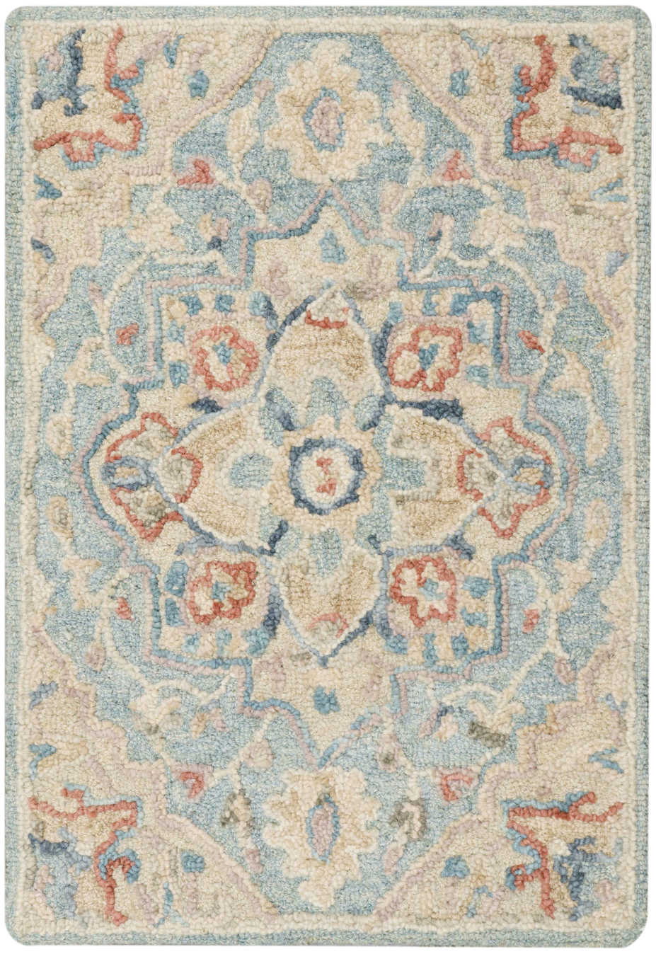Goldie Light Blue Wool Persian Style Area Rug