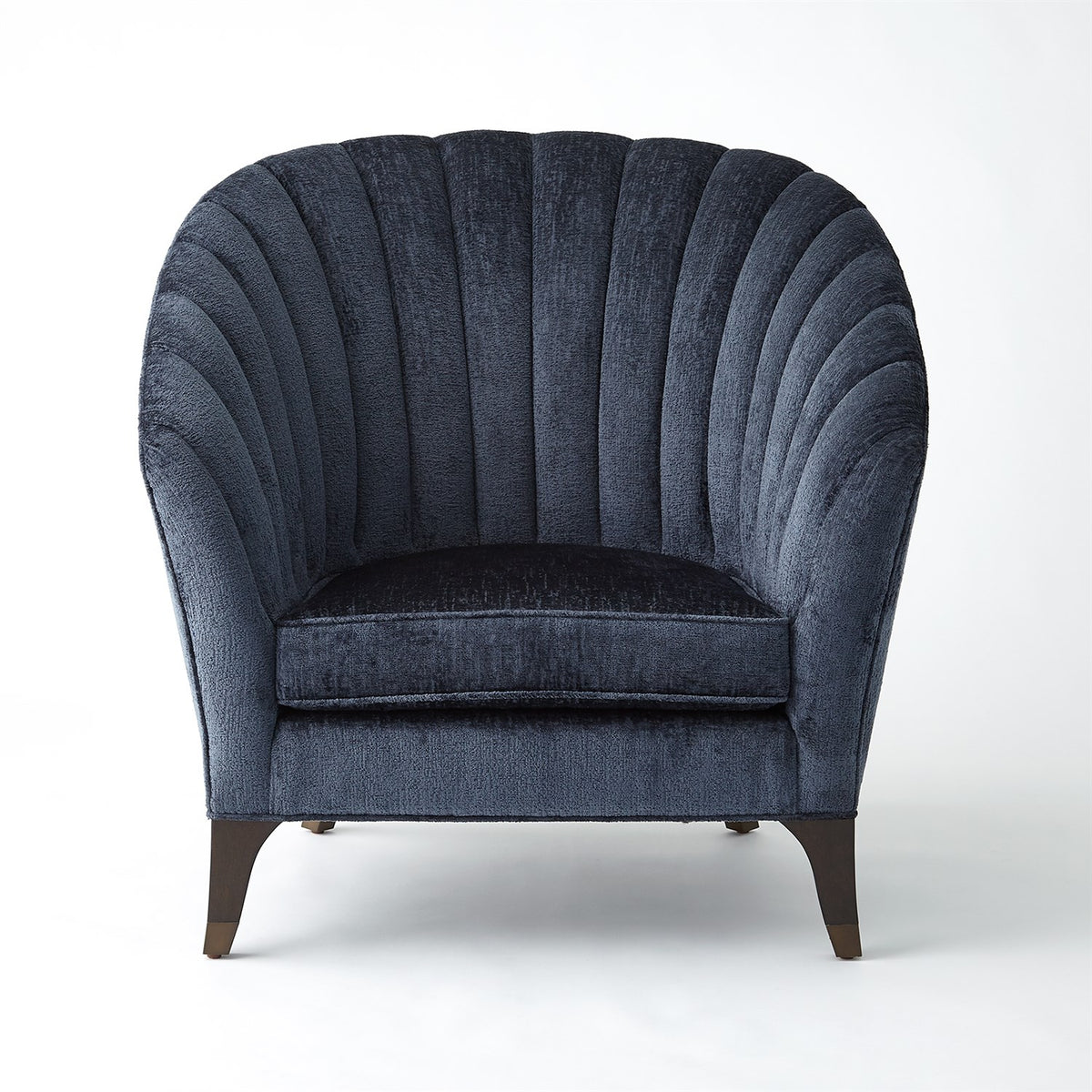 Luxe Scallop Indigo Accent Chair
