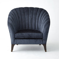 Luxe Scallop Indigo Accent Chair