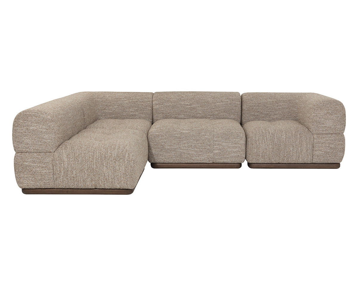 Mallo Dusty Greige Modular Corner Armless Chair