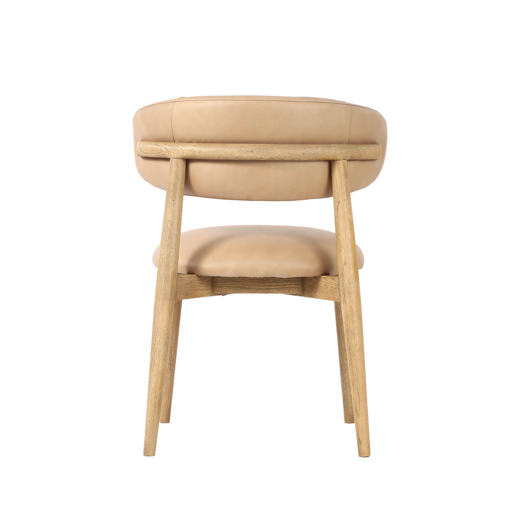 Rowan Nude Leather Dining Chair