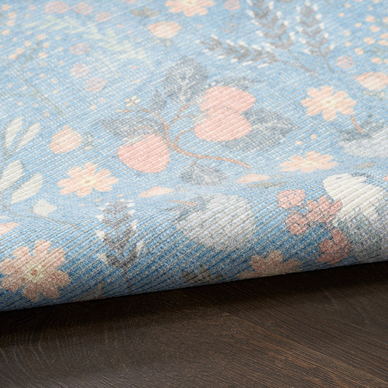 Elara Light Blue Multicolor Area Rug