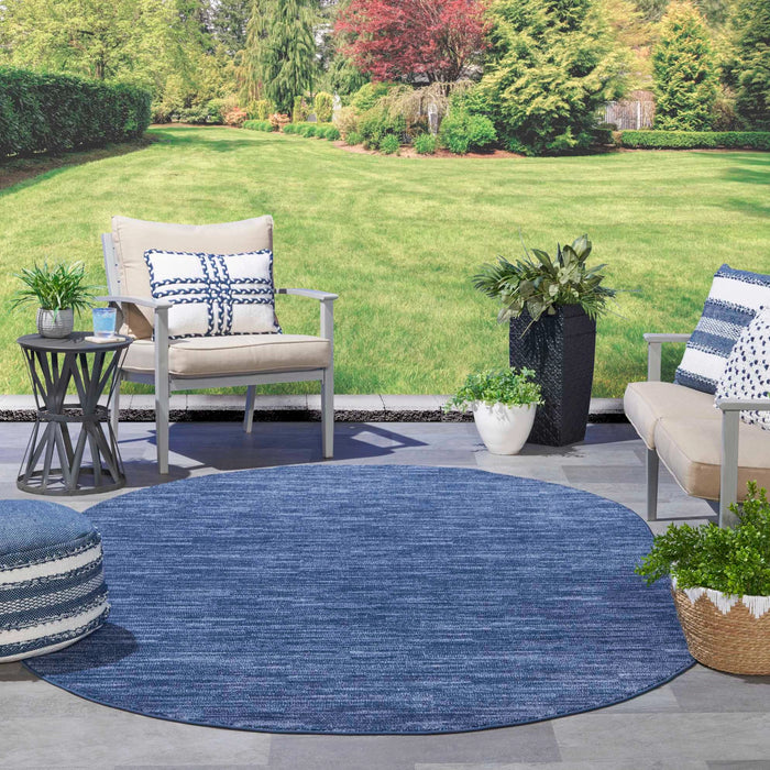 Ainslee Indoor/Outdoor Navy Blue Area Rug - Elegance Collection